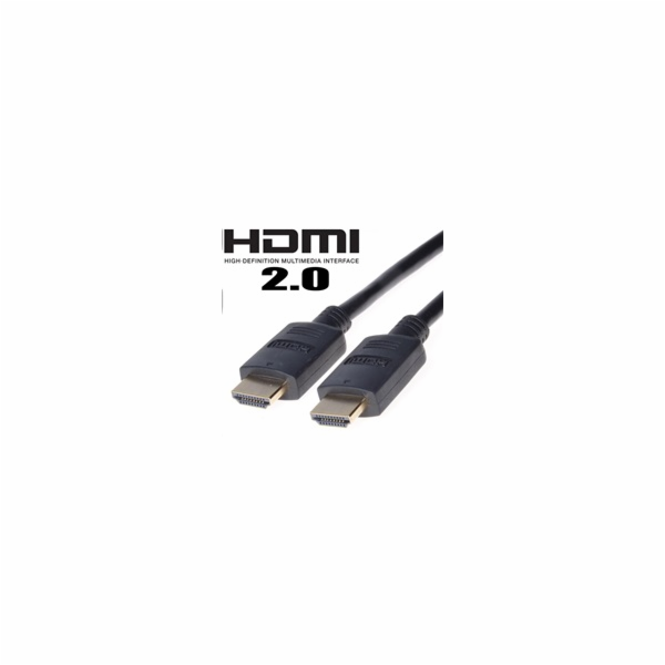 PremiumCord HDMI 2.0 High Speed + Ethernet kabel, zlacené...
