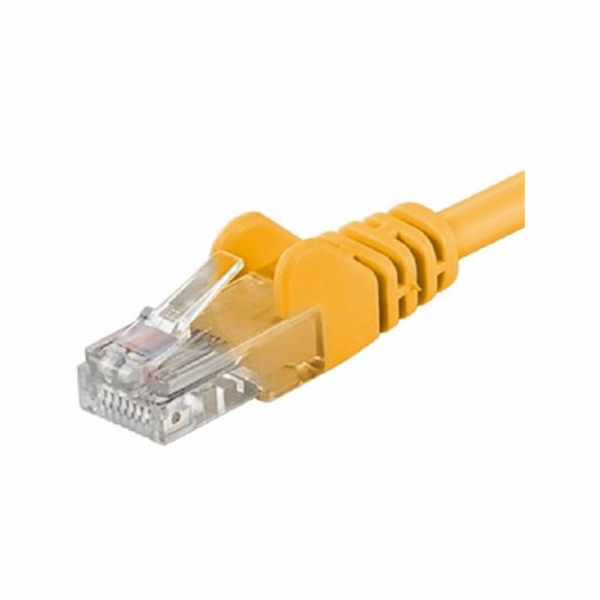 PremiumCord Patch kabel UTP RJ45-RJ45 CAT6 0.5m žlutá