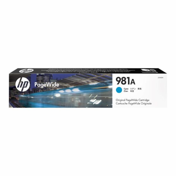 HP 981A Cyan Original PageWide Cartridge (6,000 pages)