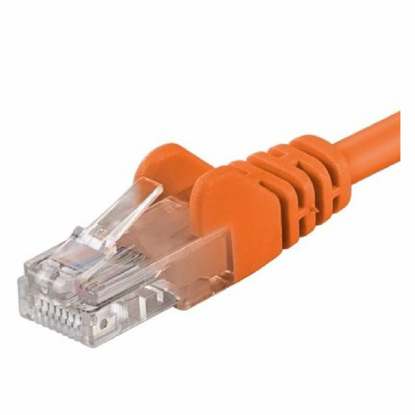 PremiumCord Patch kabel UTP RJ45-RJ45 CAT6 0.5m oranžová