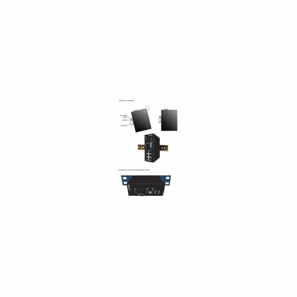 Planet IGS-801M průmyslový L2 switch, 8x1Gb, 12-48VDC, -4...