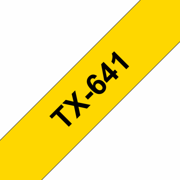 BROTHER TX641 Blue On Yellow Tape (18mm)