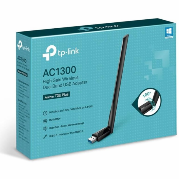 TP-Link Archer T3U Plus WiFi5 USB adapter (AC1300,2,4GHz/...