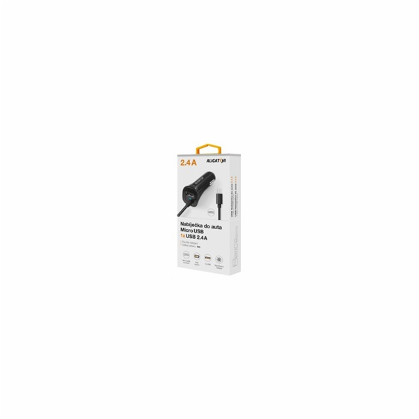 Aligator nab. do auta 2xUSB výstupem 2,4A, černá