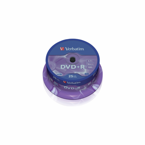 Verbatim DVD+R 4,7 GB 16x 25 kusů (43500)