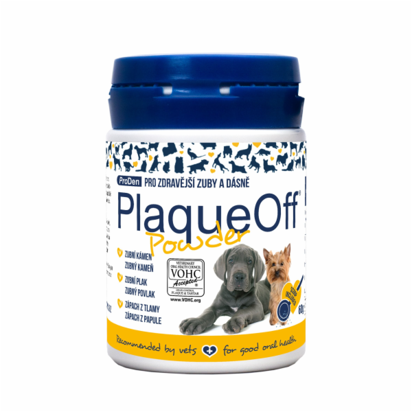 ProDen PlaqueOff Powder pro psy a kočky zubní kámen 60 g