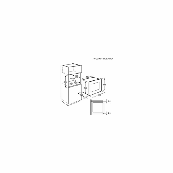 Electrolux Serie 300 LMS2203EMX vestavná mikrovlnná trouba