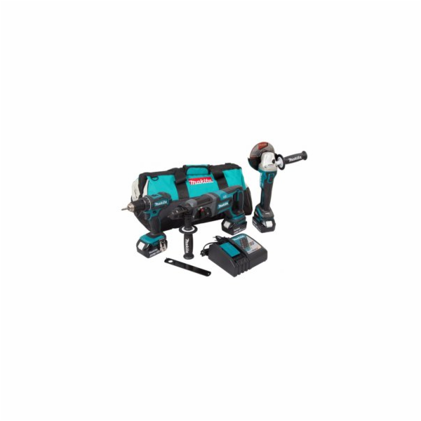 Makita DLX3078TX1 Aku sada DGA504+DHR241+DDF482 Li-ion LX...