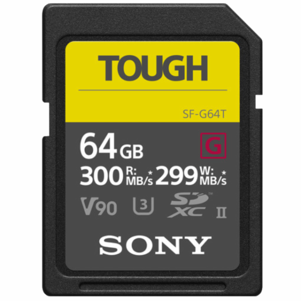 Sony SDXC G Tough series    64GB UHS-II Class 10 U3 V90