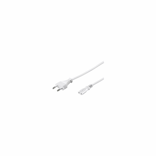 PREMIUMCORD Kabel síťový 230V k magnetofonu 3m bílý