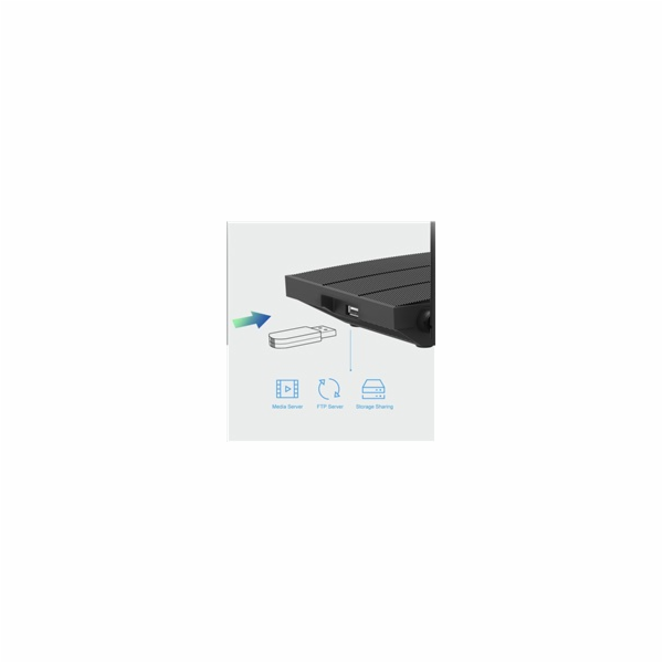 WiFi router TP-Link Archer C6U AC1200 dual AP, 4x GLAN, U...