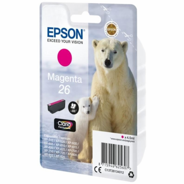 Epson 26 - 4.5 ml - purpurová - originální - inkoustová c...