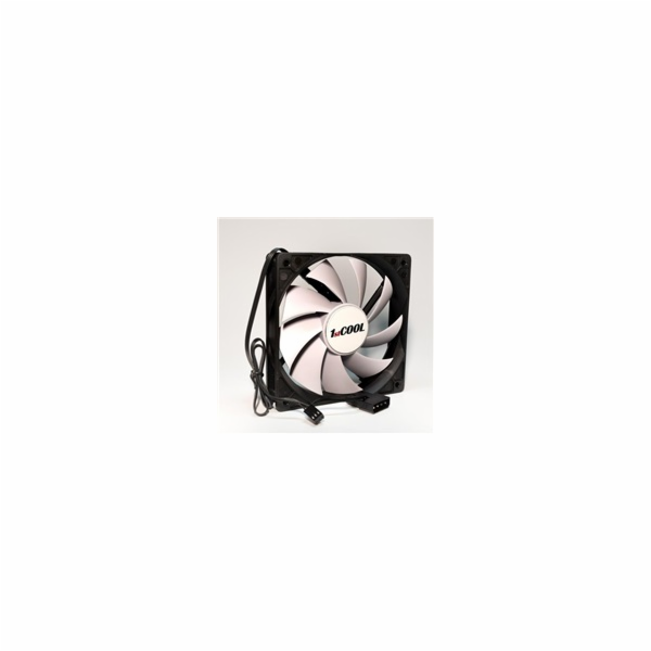 1stCOOL ventilátor SILENT, 12 cm Black/White 3pin/Molex