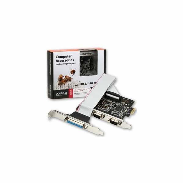 AXAGO,  PCEA-SP, PCI express karta, 2x RS232, 1x LPT, Ful...