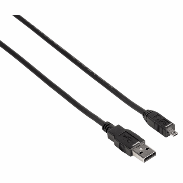 Hama USB 2.0 Kabel B8 Pin USB A - mini USB B cerna 1,8 m