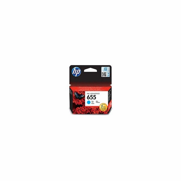 HP 655 Cyan Ink Cart, CZ110AE (600 pages)
