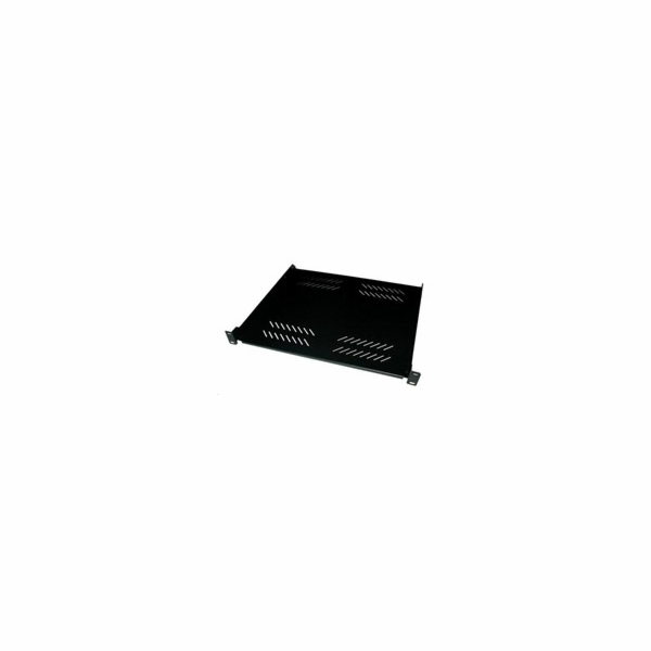 XtendLan 19" police s perforací 1U/280mm, nosnost 25kg, č...