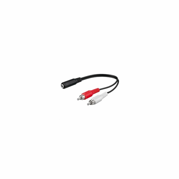 PremiumCord Kabel Jack 3,5mm-2xCINCH F/M 20cm