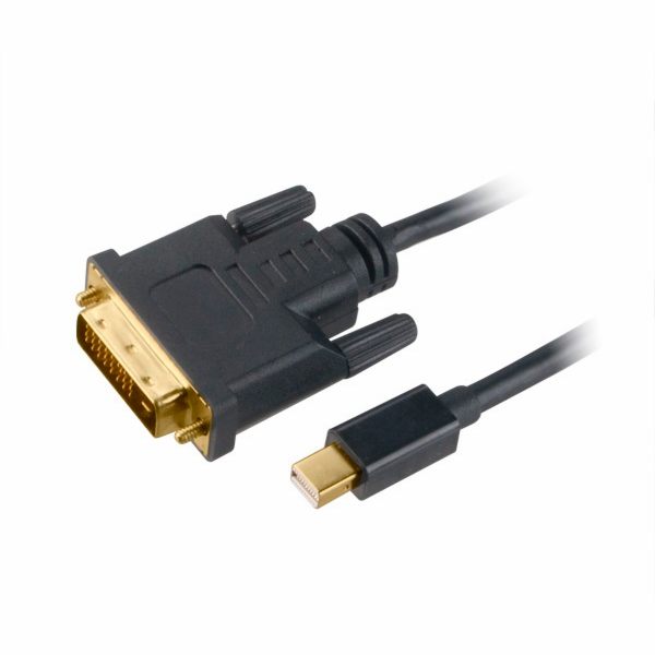 AKASA adaptér Mini DisplayPort na DVI-D,kabel, 1.8m