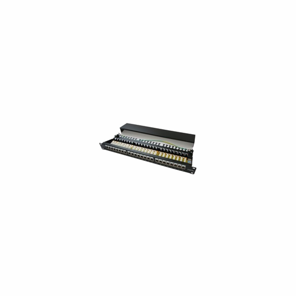 19" Patch panel XtendLan 24port, STP, Cat5E, krone, černý...