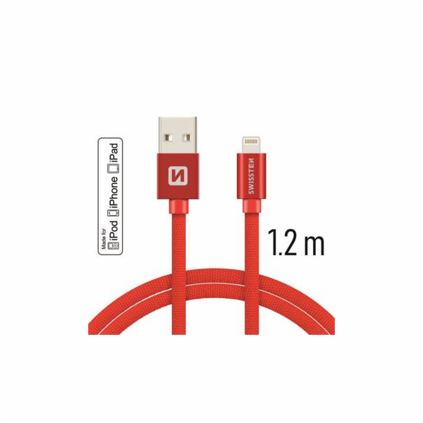 Swissten Datový Kabel Textile Usb / Lightning Mfi 1,2 M Č...