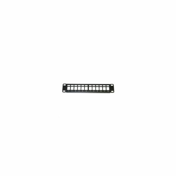 10" modulární patch panel XtendLan 12port, černý
