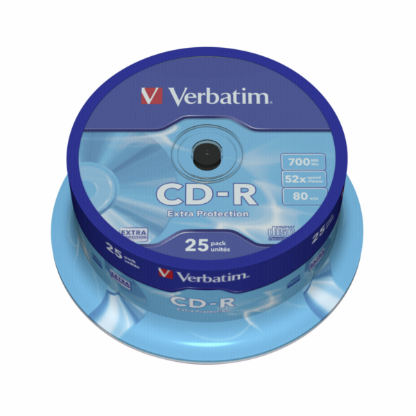 1x25 Verbatim CD-R 80 / 700MB 52x Speed Extra Protection