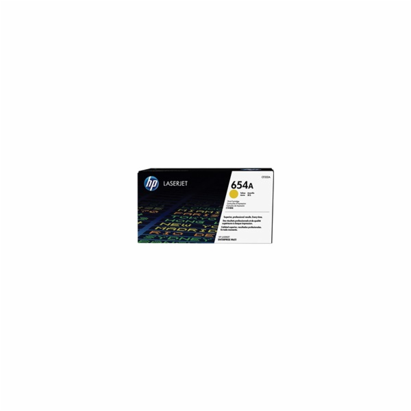 HP 654A Yellow LJ Toner Cart, CF332A (15,000 pages)