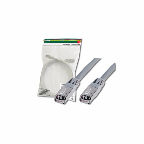Digitus Patch Cable, SF-UTP, CAT 5e, AWG 26/7, měď, šedý 1m