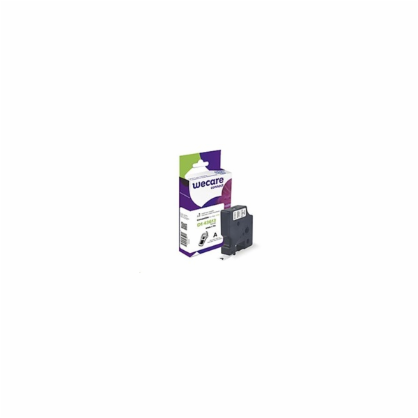 WECARE ARMOR páska pro DYMO S0720780, černá/bílá, 6mm x 7m