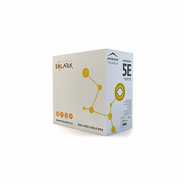 Kabel licna Solarix CAT5E UTP PVC šedý 305m/box SXKL-5E-U...