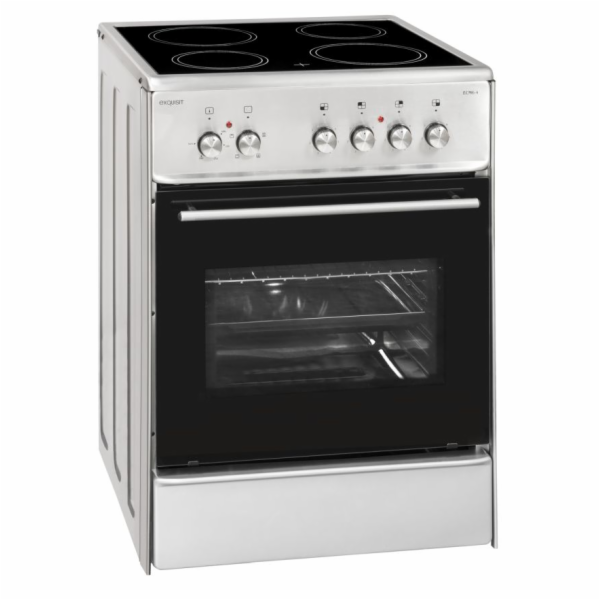 Exquisit ECM 6-4 Inox sklokeramický sporák nerez