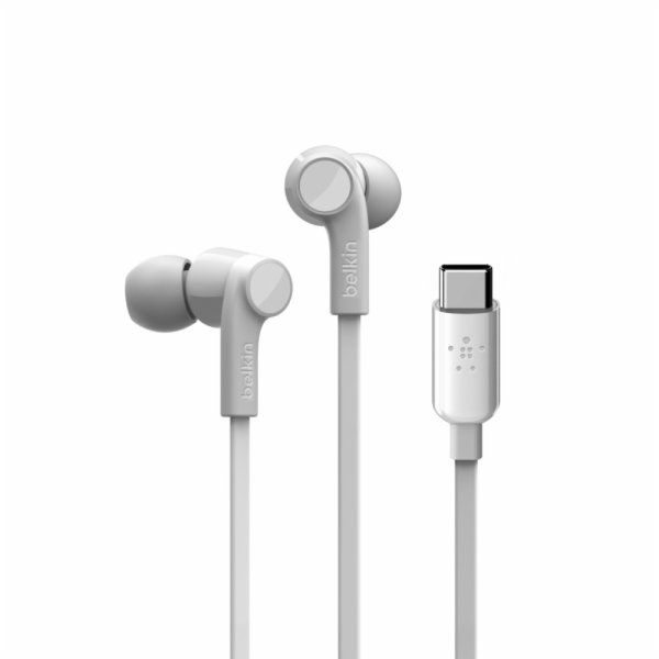 Belkin Rockstar USB-C konektor sluchátka bílá