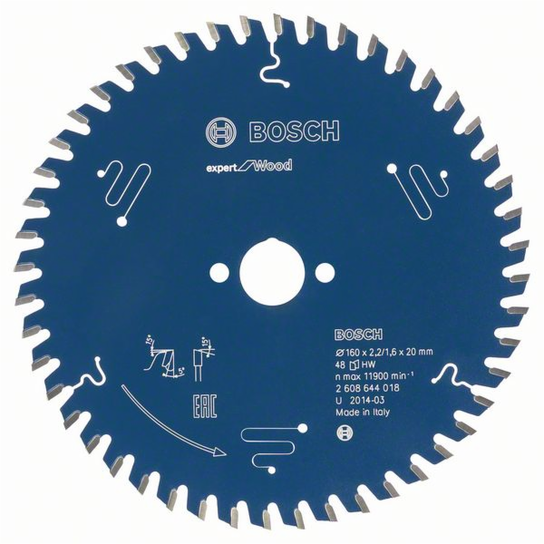 BOSCH Pilový kotouč Expert for Wood 160 x 20 x 2,2 mm, 48