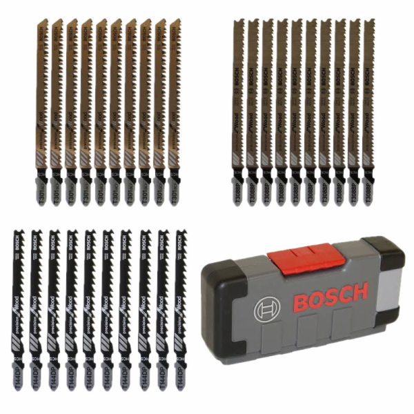 Sada pilových listů Bosch Precision for Wood, 30 kusů