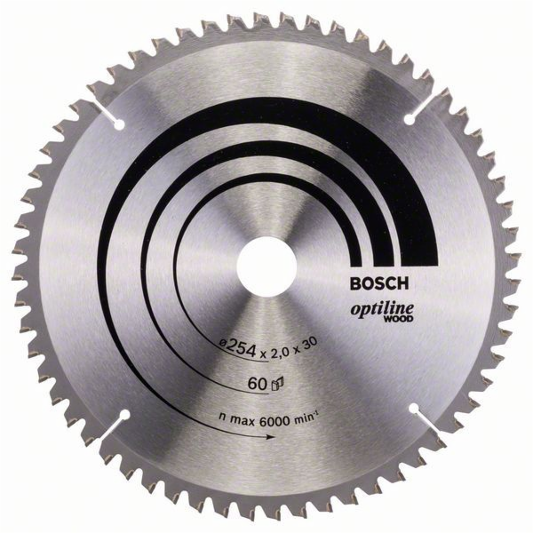 Pilový kotouč Bosch Optiline Wood, O 254mm, 60T