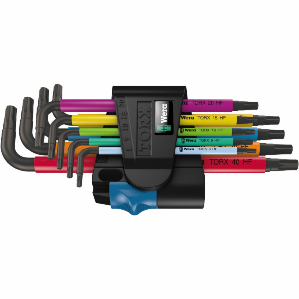 Wera 967/9 TX Multicolour HF 1 L-Key Set with holding fun...