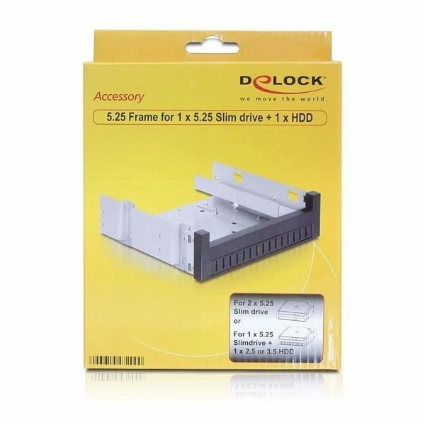 Montážní rám DeLOCK 5,25” pro 1 tenký disk 5,25”