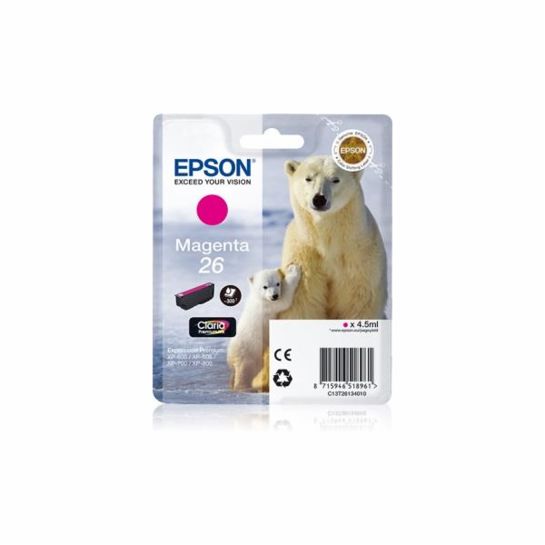 Epson Singlepack Magenta 26 Claria Premium Ink