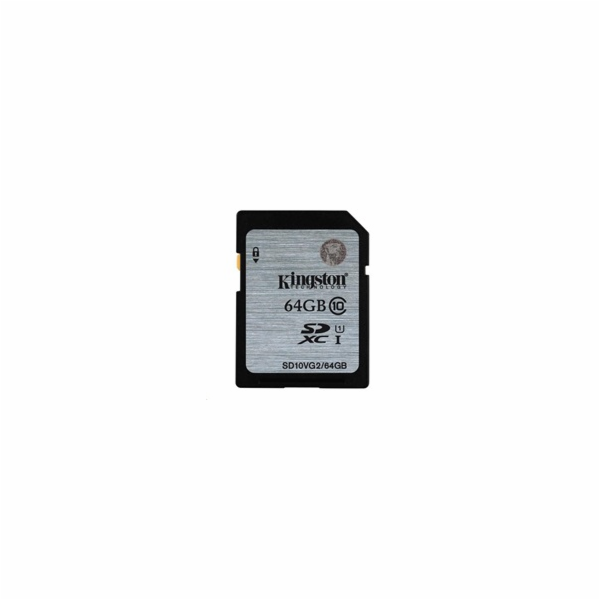 Kingston 64GB SDXC Class10 UHS-I (Read 45MB/s, Write 10MB/s)