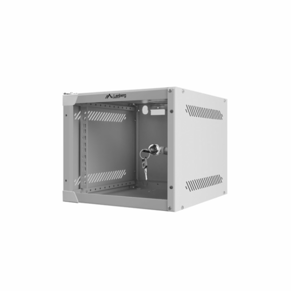 Nástěnný rack 10   4U 280x310mm šedý flat pack