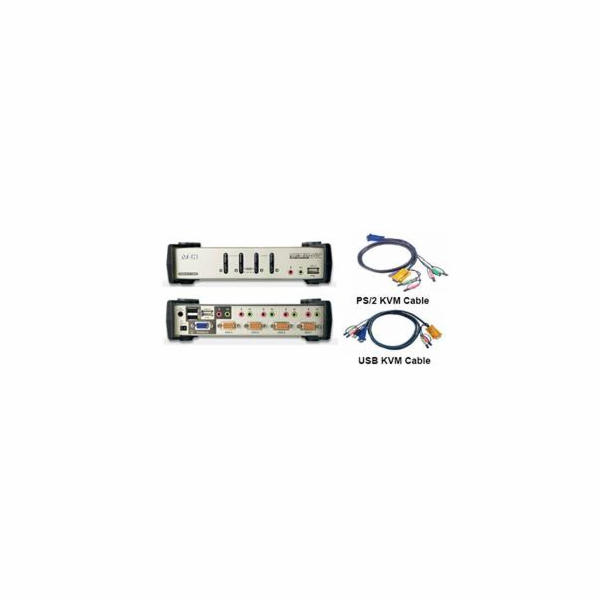 Aten CS-1734BC KVM přepínač USB Hub, OSD, 4PC audio+USB-P...