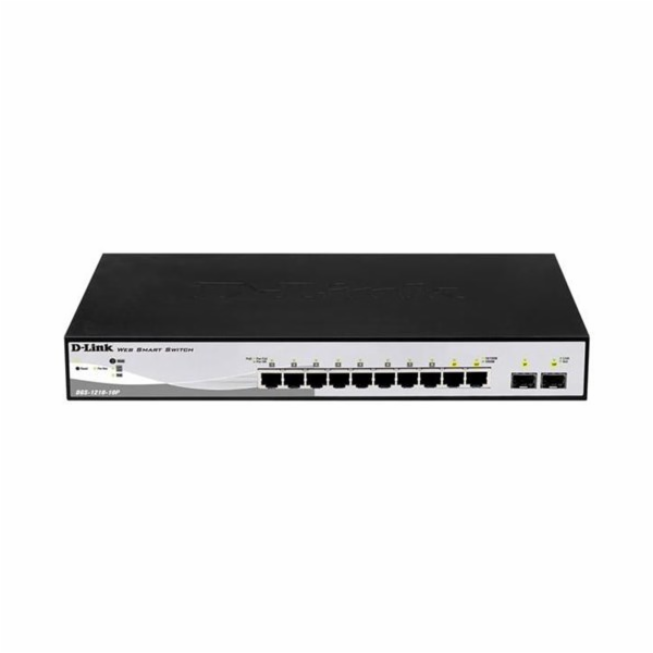 D-Link&nbsp;DGS-1210-10P&nbsp;10-port&nbsp;Gigabit&nbsp;Smart+&nbsp;PoE&nbsp;Switch,&nbsp;8x...