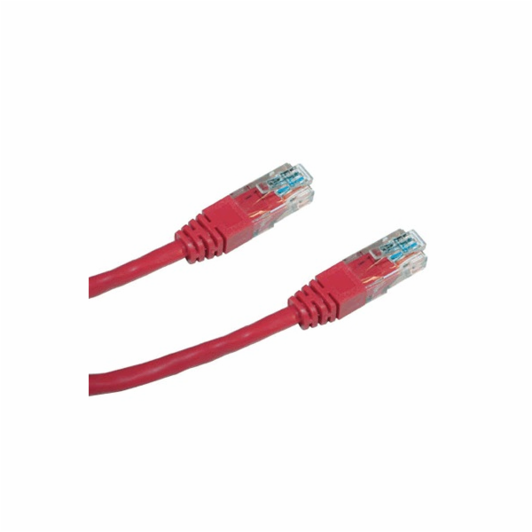 DATACOM patch cord UTP cat5e 5M červený
