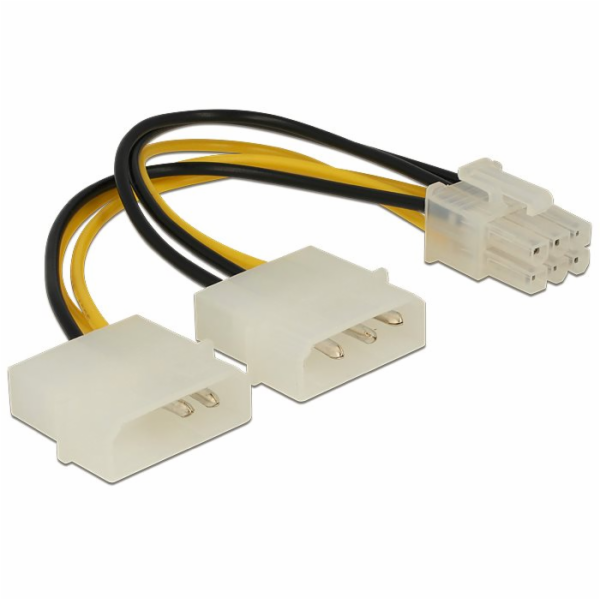 Delock - Elektrický kabel - 6 pin PCIe power (F) do 4 pin...