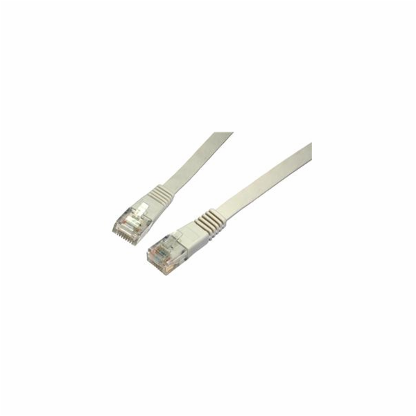 SOLARIX patch kabel plochý CAT6 UTP LSOH 2m šedý