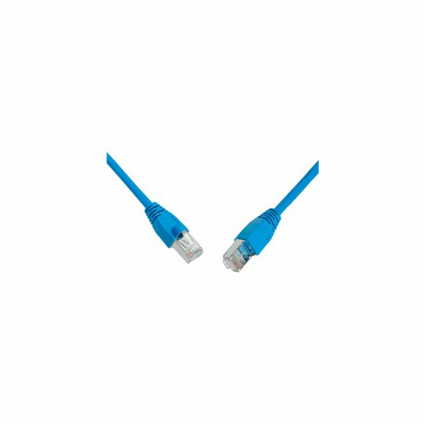 SOLARIX patch kabel CAT6 SFTP PVC 0,5m modrý snag-proof