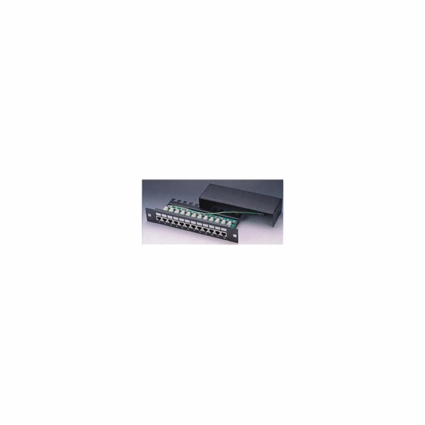 10" Patch panel XtendLan 12port, STP, Cat6, krone, černý