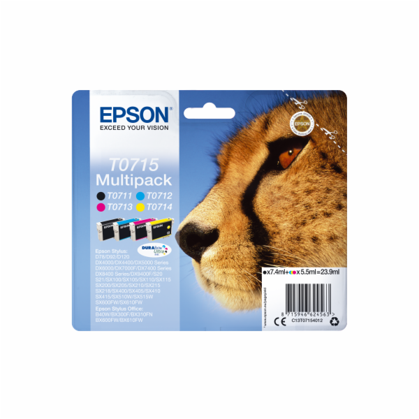EPSON ink Multipack 4-colours T0715 DURABrite Ultra Ink