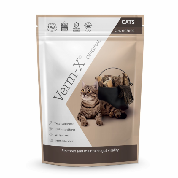 Verm-X Přírodní granule proti střevním parazitům pro kočk...